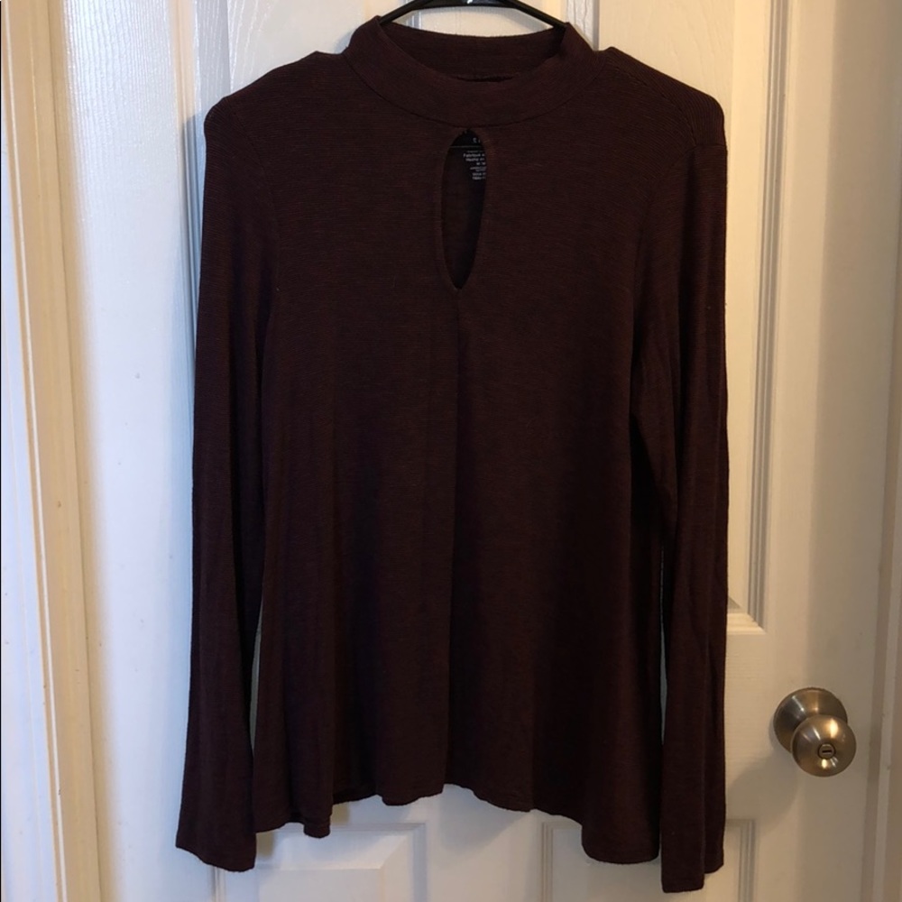 American Eagle Soft & Sexy Maroon Long Sleeve
